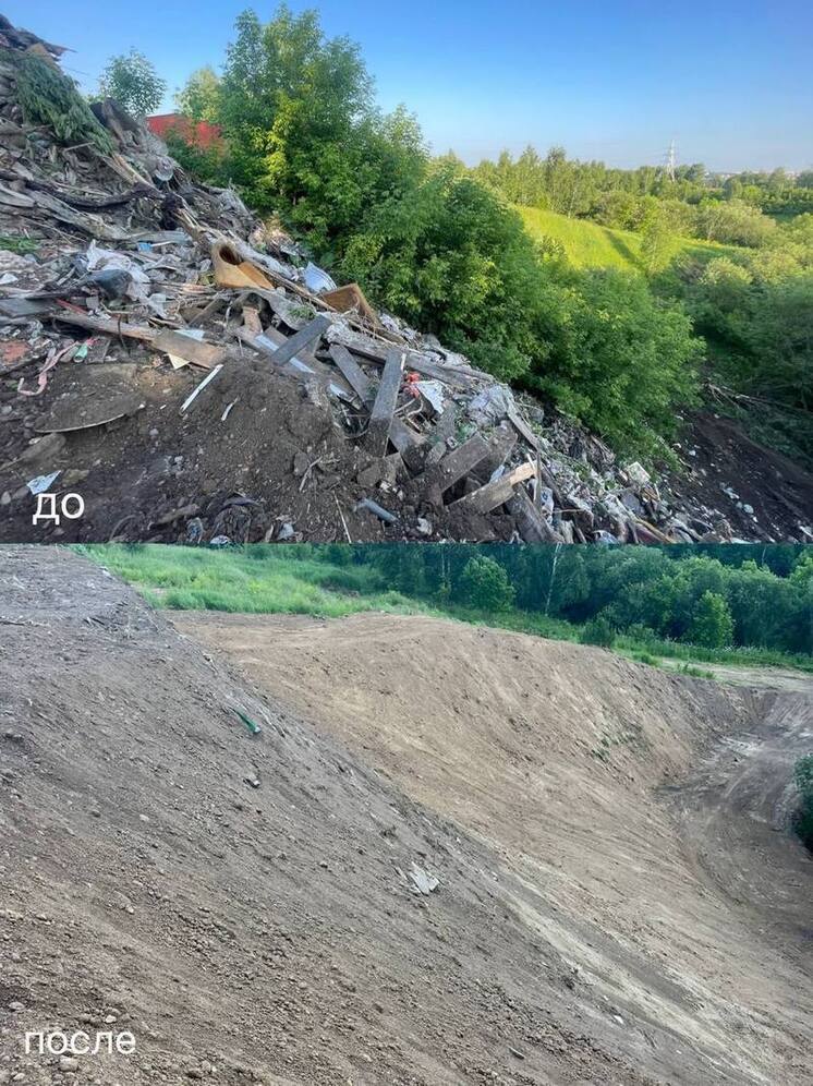 500 кубометров мусора вывезли с несанкционированной свалки в Томске