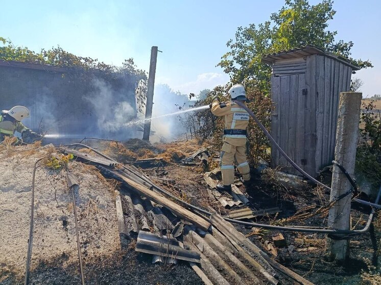 В Кировском и Нижнегорском районах потушили два возгорания сухой травы