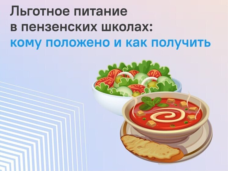 Какие категории школьников в Пензенской области получают бесплатные обеды?