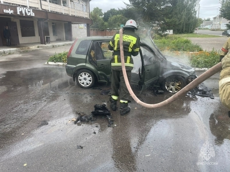 В Орловской области из-за короткого замыкания вспыхнул автомобиль