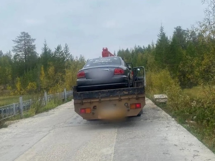 Пьяная таксистка чуть не утонула вместе с машиной в ручье в Пурпе