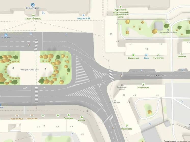 На перекрестке возле железнодорожного вокзала Кургана установят светофоры