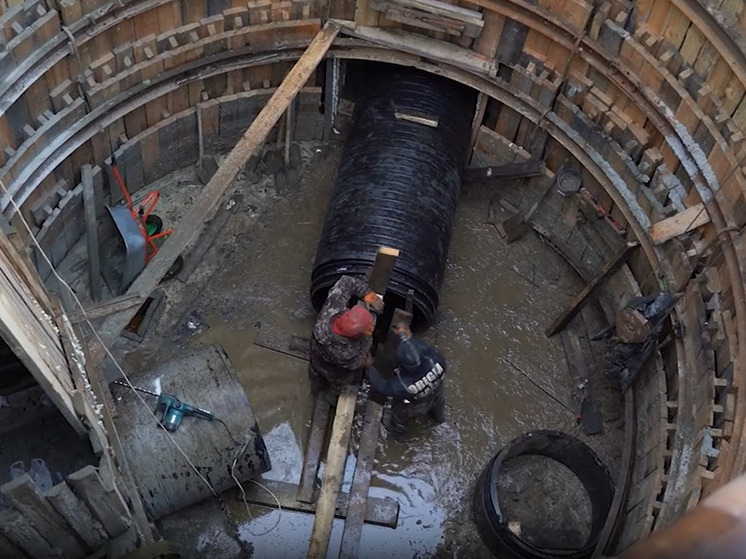 В Орехово-Зуеве завершили капремонт главного коллектора для защиты реки Клязьмы