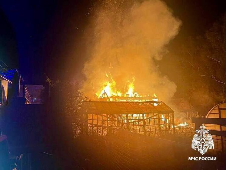 Под Тверью сгорел дачный дом
