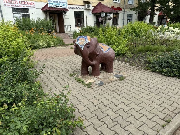 Костромские утешения: знаменитый слоник вернулся на свое место в сквере у театра кукол
