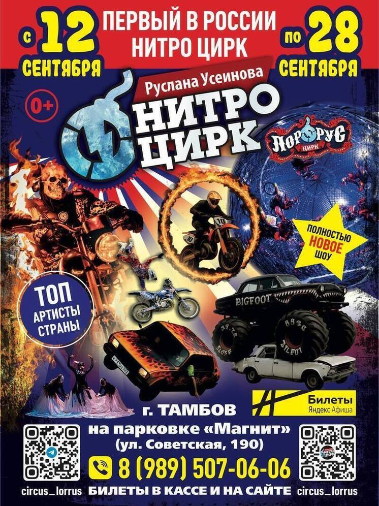 Тамбов готовится к взрыву адреналина: в сентябре пройдет шоу NITRO ЦИРК