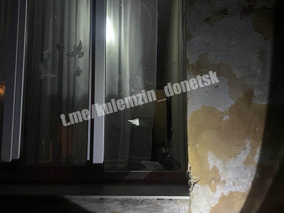 Разрушения в Донецке после обстрела