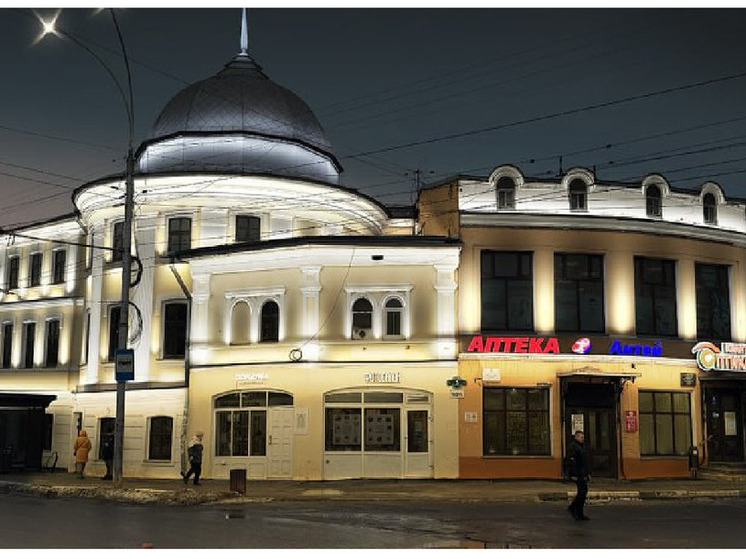 Здания в центре Вологды украшают архитектурной подсветкой