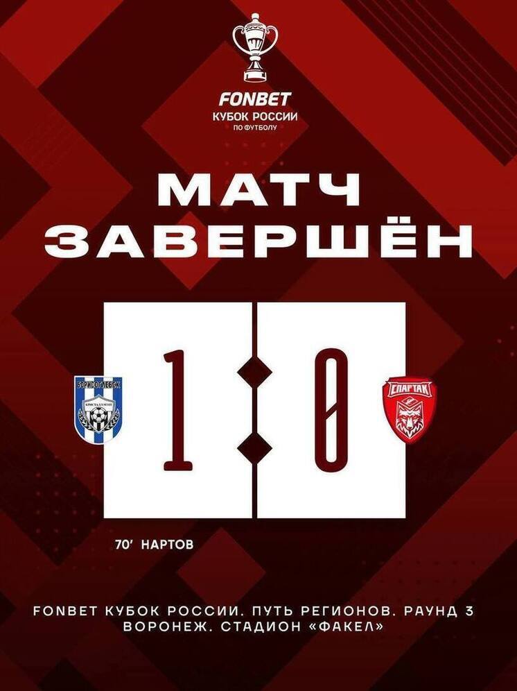 Сенсация: любительский «Кристалл-МЭЗТ» отправил тамбовский «Спартак» домой