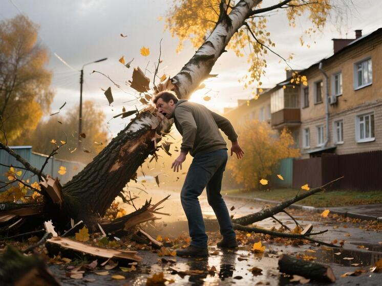 В Приморье мужчину чудом спасли после падения на него дерева