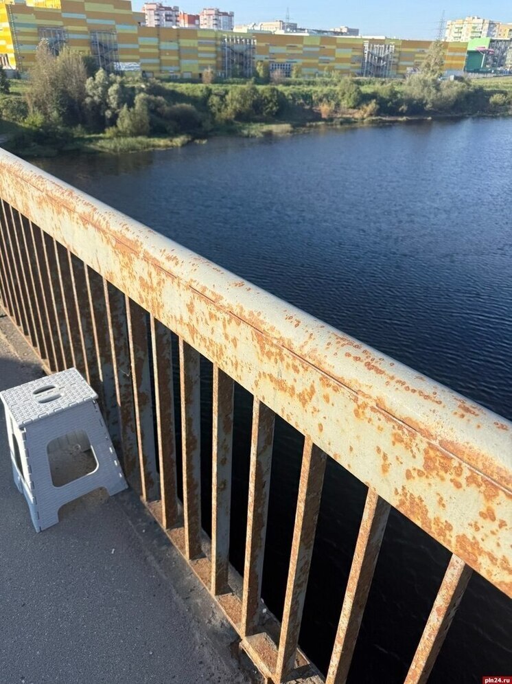 Очевидцы опубликовали кадры с места падения псковички с моста