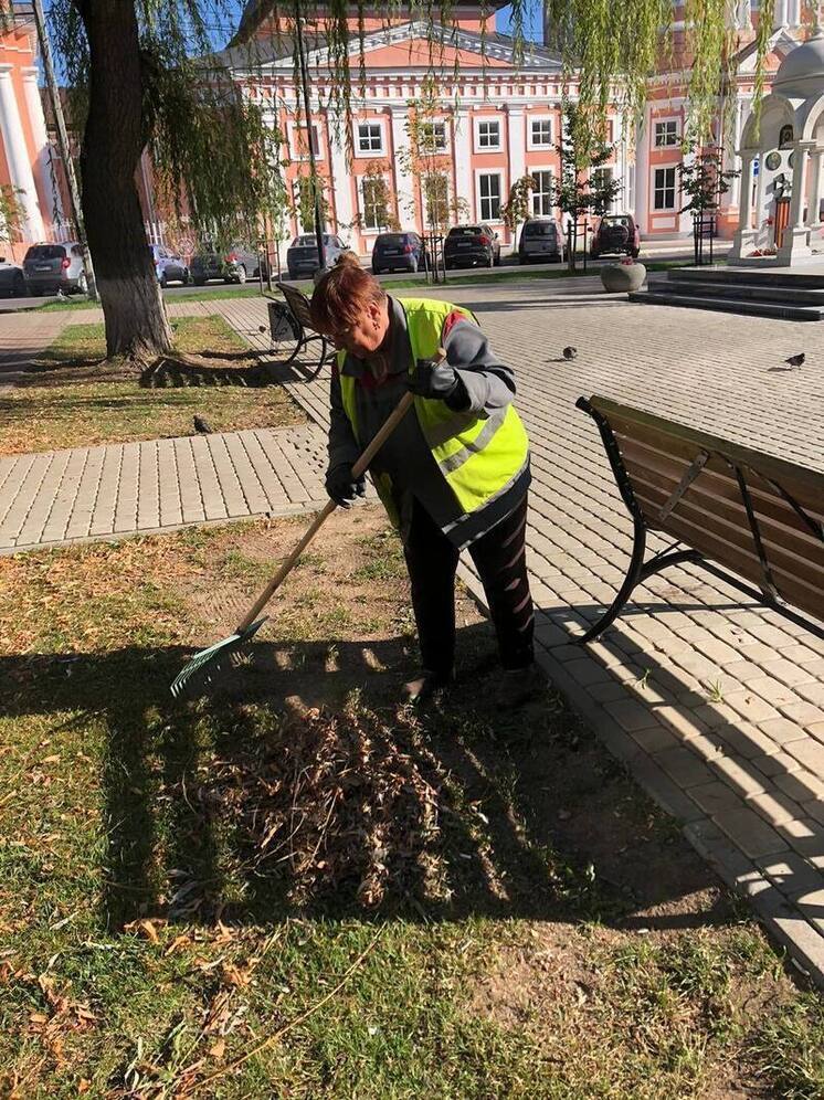 В калужских парках началась уборка осенней листвы