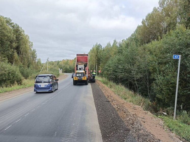Более 20 километров дороги Слободской – Нагорск получили обновление