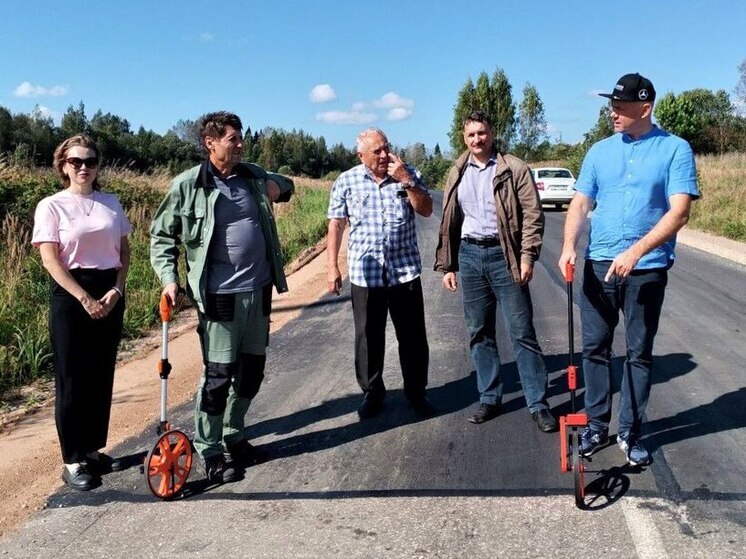 В Куньинском районе завершился ремонт участка дороги Плюхново – Кудряницы