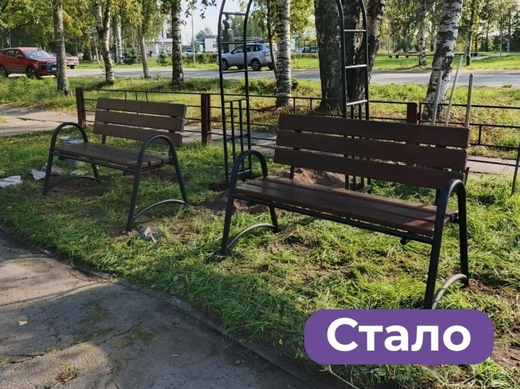 В Онеге завершились работы по преображению территории в рамках проекта «Аллея семьи»