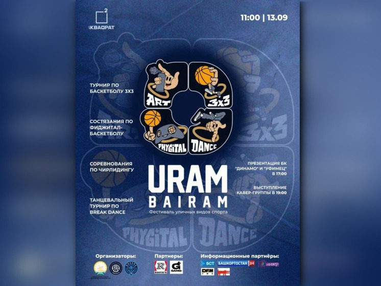 Уфимцев приглашают принять участие в фестивале уличного спорта URAMBAIRAM