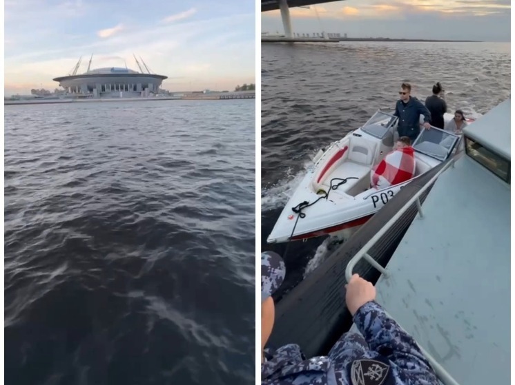 Пятерых в лодке, считая с собакой, спасли росгвардейцы в Петербурге