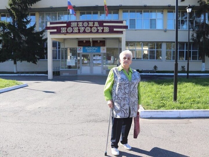 Жительница блокадного Ленинграда на выборах