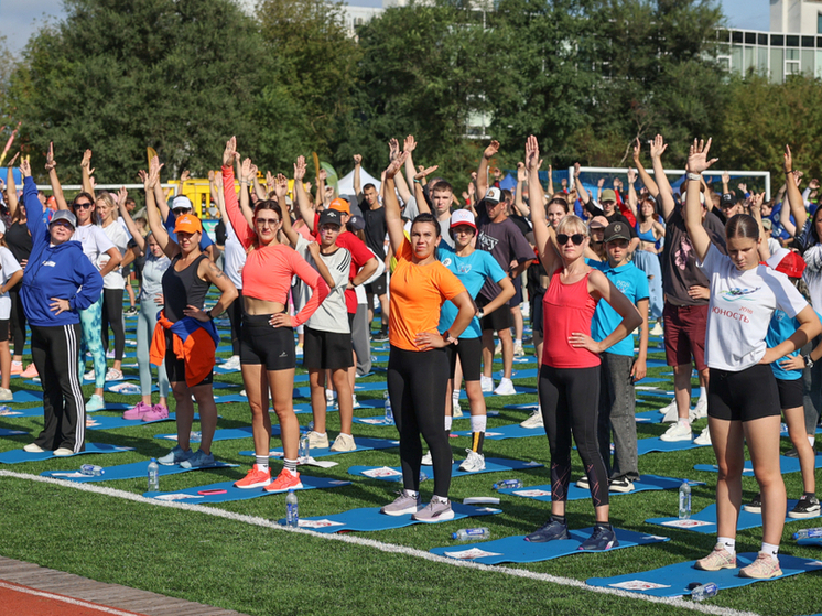 Приморье побило нацрекорд по массовой зарядке: стадион посетили 2907 человек