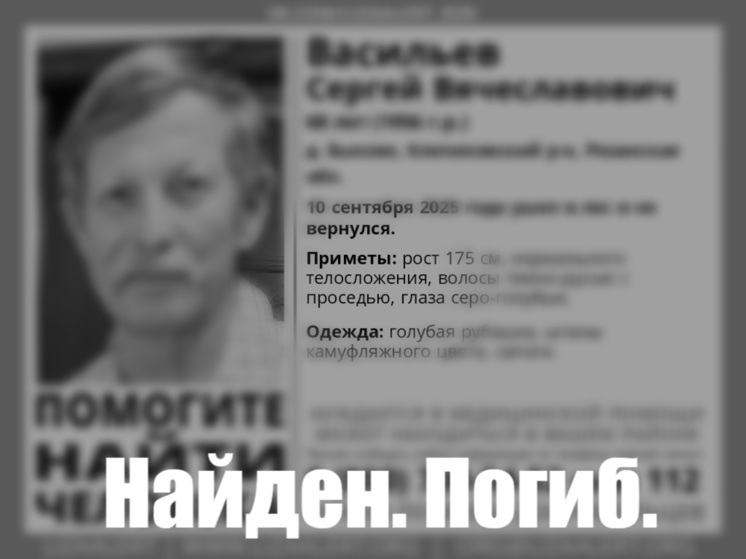 СК начал проверку по факту гибели 68-летнего грибника в Клепиковском районе