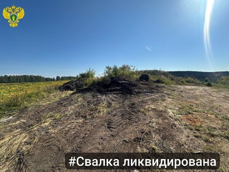 В Воловском районе после проверки прокуратуры убрали свалку у карьера