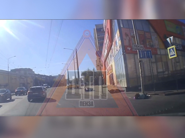 В Пензе мотоциклист на большой скорости сбил женщину