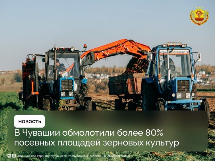Урожай выше, чем в прошлом году: аграрии Чувашии завершают уборку зерновых