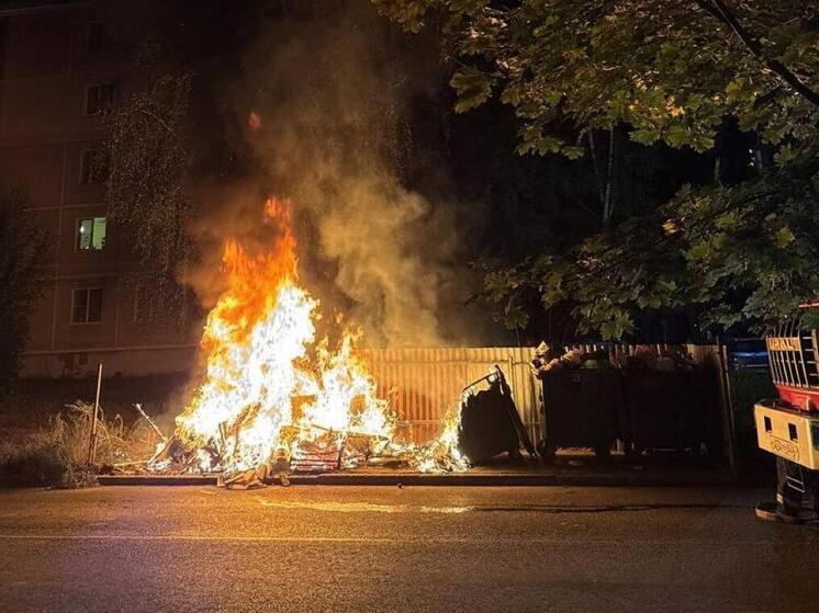 Неизвестные подожгли мусорные баки в Московском районе Рязани