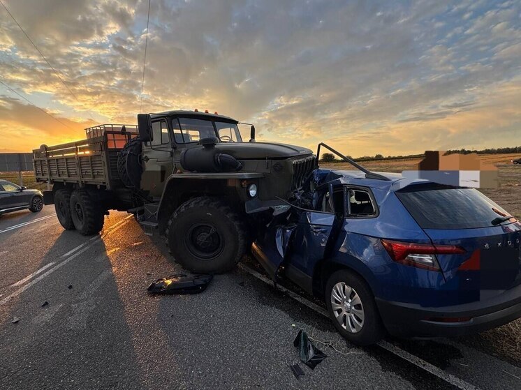 На трассе под Темрюком столкнулись «Урал» и «Шкода»: погибли два человека