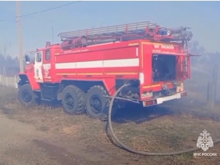 В Каменск-Шахтинске пожар от сухой травы перекинулся на частные дома
