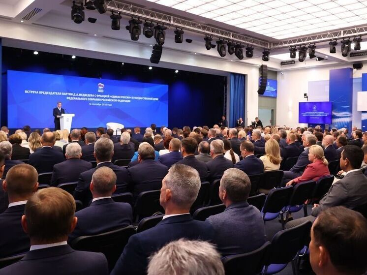 Дмитрий Медведев поставил задачи фракции «Единой России» в Госдуме
