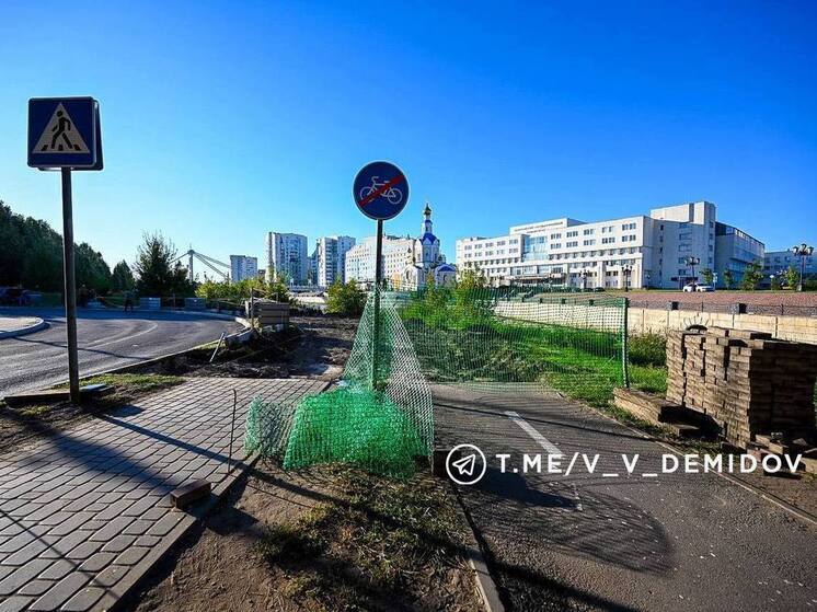 В Белгороде у спорткомплекса Хоркиной появится новая велопешеходная зона