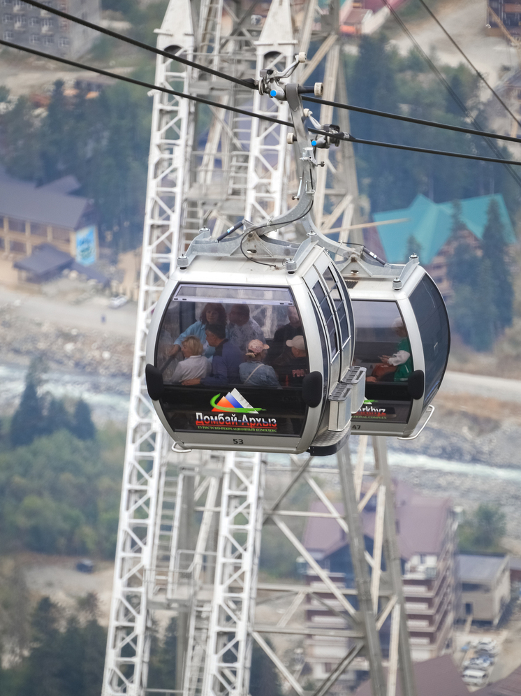 Канатные дороги Домбая закрываются на регламентные работы