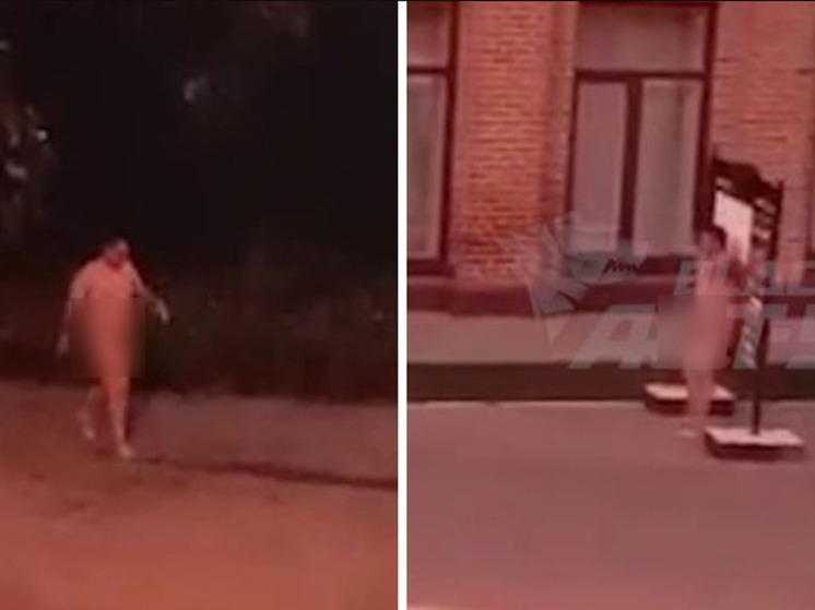 В историческом парке Новосибирска голый мужчина бился головой о стенды