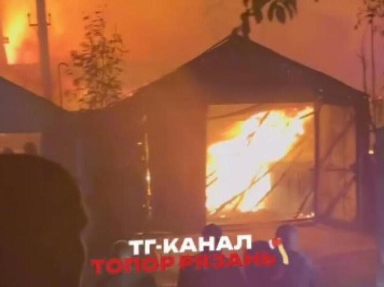  Под Рязанью случился крупный пожар