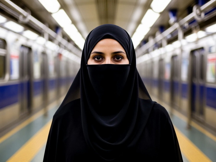 Житель Петербурга поспорил с офицером запаса из-за девушки в никабе в метро