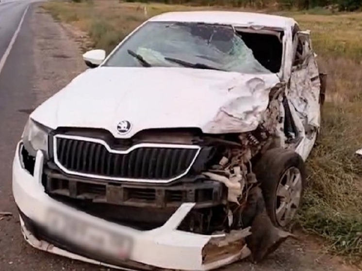 Под Волгоградом в тройном ДТП  погиб водитель и пострадал пассажир иномарки