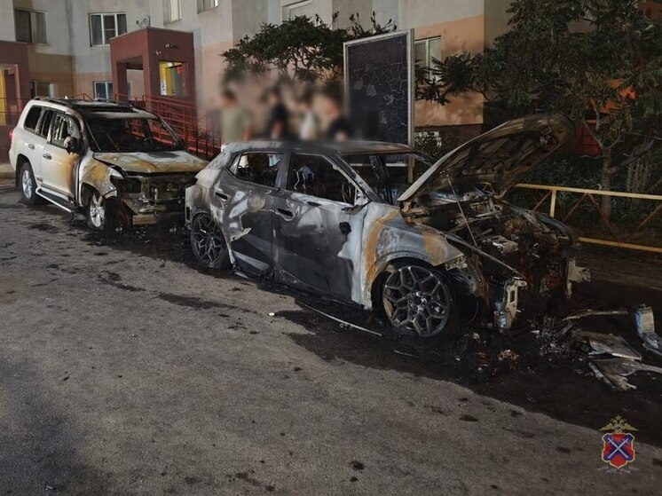 В Волгограде минувшей ночью сгорели два автомобиля