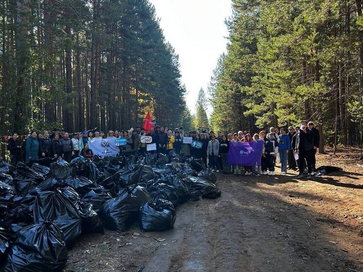 В районах Бурятии волонтёры собрали около 700 мешков мусора