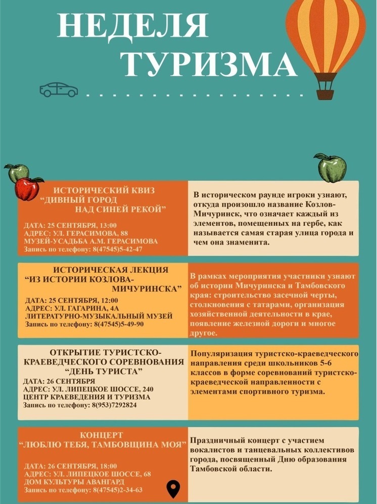 Неделя туризма в Мичуринске: погружение в прошлое и тайны наукограда