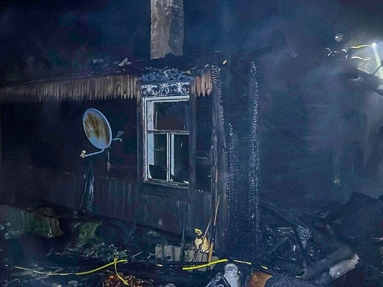 Мужчина пострадал при пожаре в частном доме в Крутинском районе