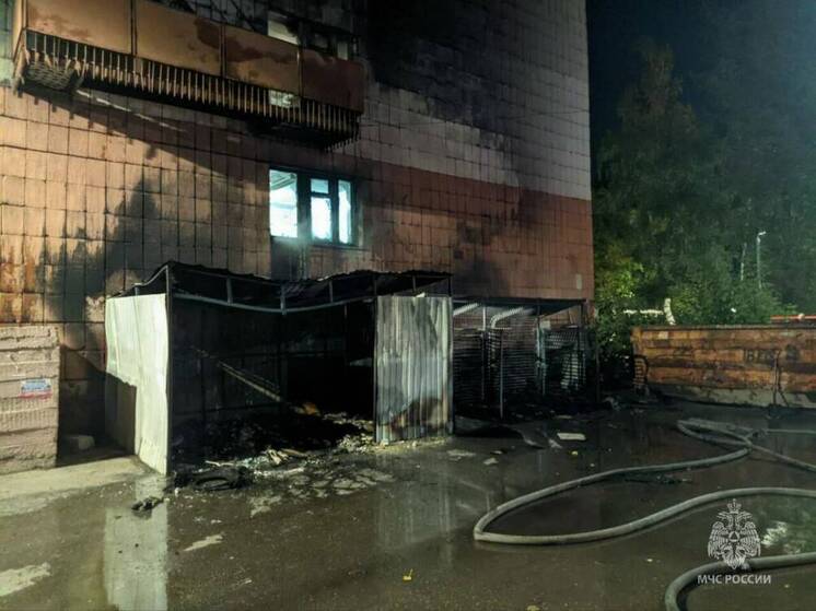 При горении мусора в Казани пострадали машины и часть дома