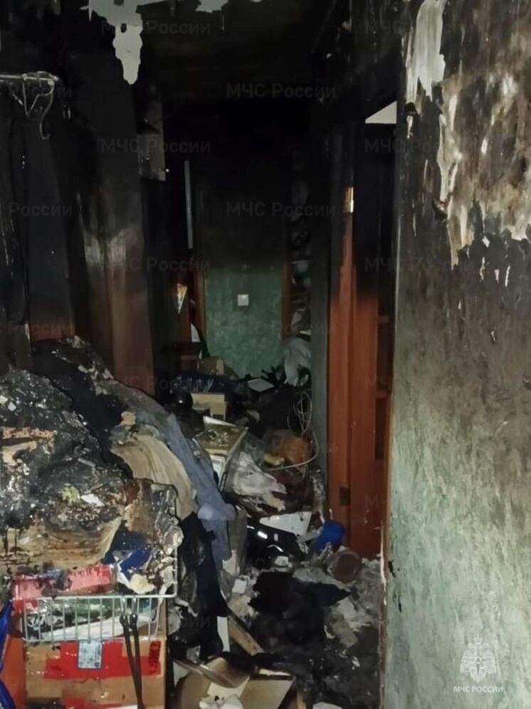 Человек пострадал во время пожара на Билибина в Калуге