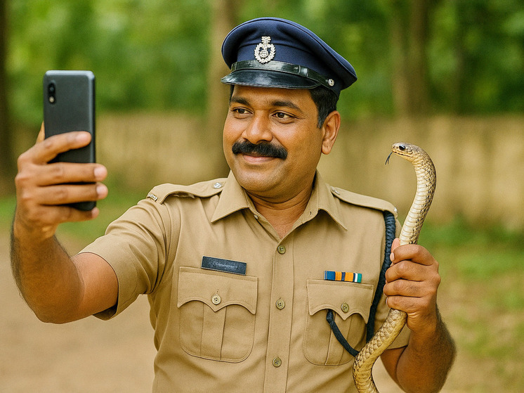 TOI: в Индии ядовитая змея убила поймавшего ее полицейского