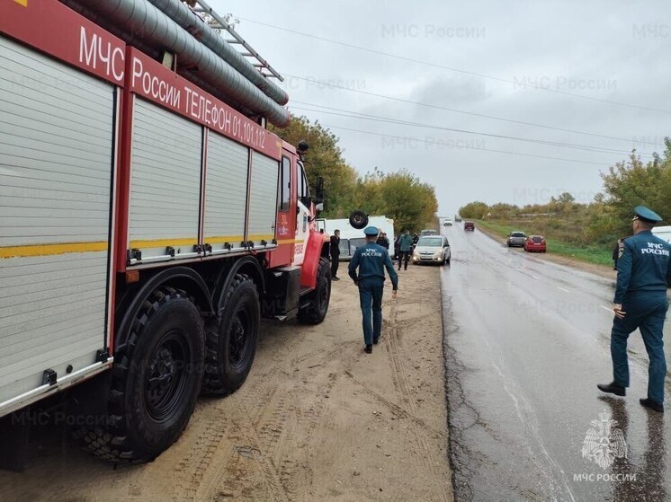 Грузовик загорелся на трассе М-2 «Крым» в Тульской области