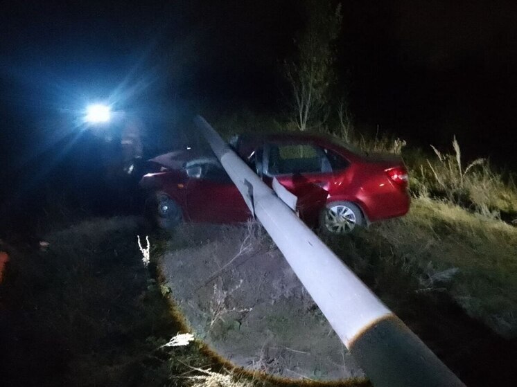 Под Самарой 59-летний водитель Lada Granta врезался в столб и погиб 25 сентября