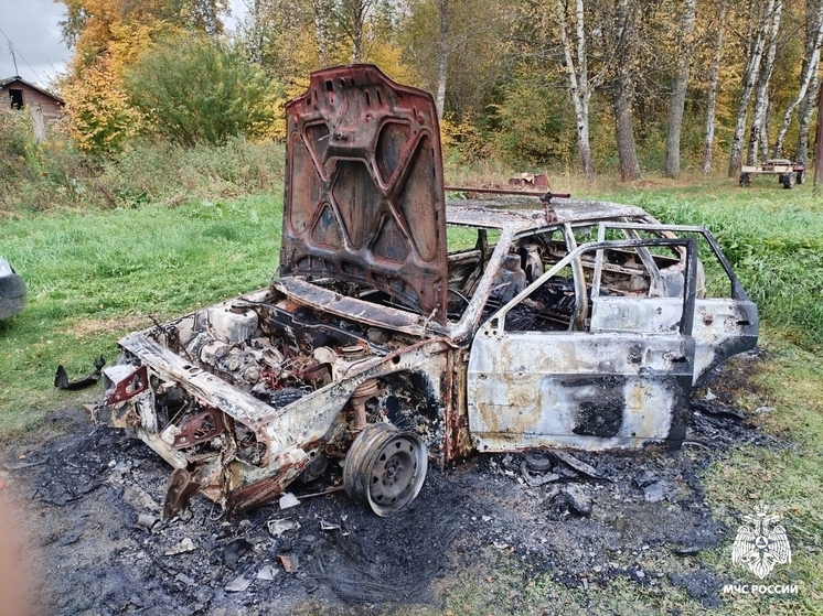 Два автомобиля сгорели за сутки в Костромской области