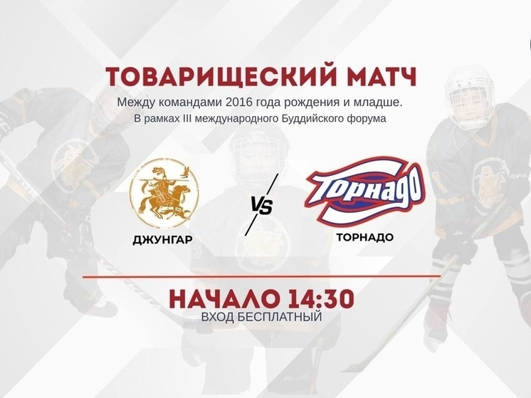 В Калмыкии пройдет товарищеский матч по хоккею