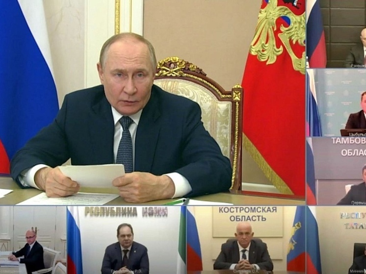В режиме видеоконференции президент России Владимир Путин встретился с губернаторами, победившими на прошедших выборах