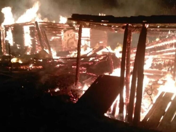 В Отрадном огонь уничтожил постройки на трех участках в частном секторе